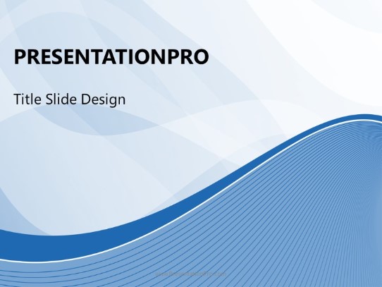 Abstract Wave Elements PowerPoint Template title slide design