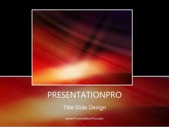 Gentle Light A PowerPoint Template title slide design