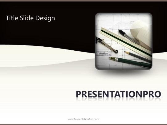 Architecture Tools PowerPoint Template title slide design