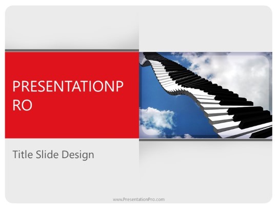 Piano Music PowerPoint Template title slide design