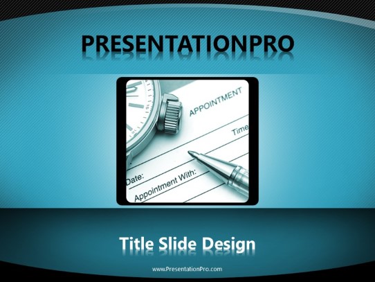 Appointment Time PowerPoint Template title slide design