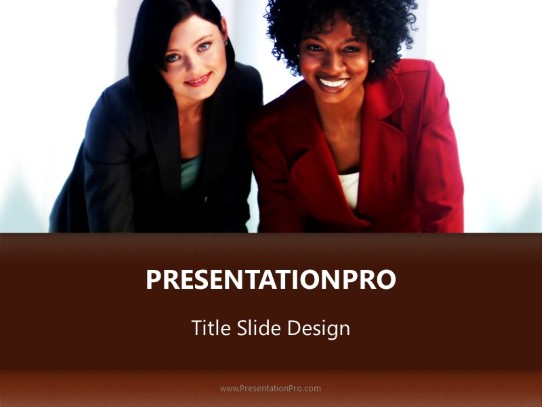 Business Team Women PowerPoint Template title slide design