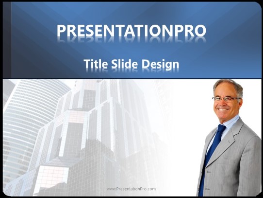 Corporate Man PowerPoint Template title slide design