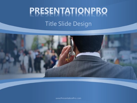 Wireless Business PowerPoint Template title slide design