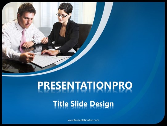 Working Together PowerPoint Template title slide design