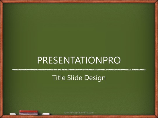 Chalk Board PowerPoint Template title slide design