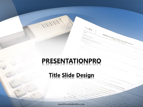 Tax Time PowerPoint Template title slide design
