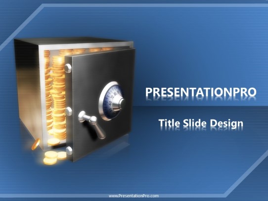 The Vault PowerPoint Template title slide design