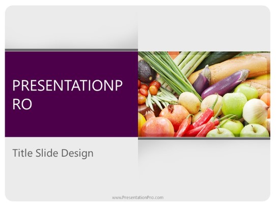 Food Variety PowerPoint Template title slide design