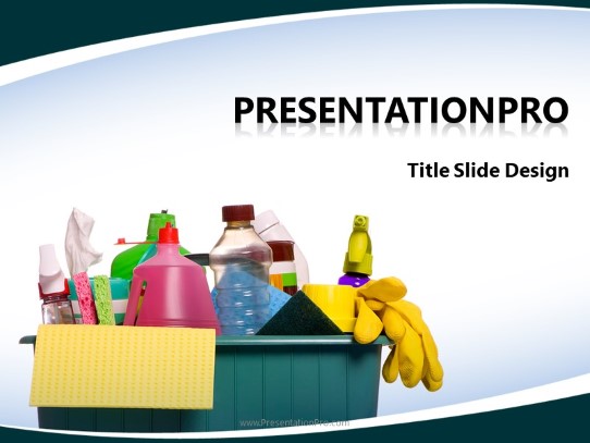 Household Cleaning PowerPoint Template title slide design