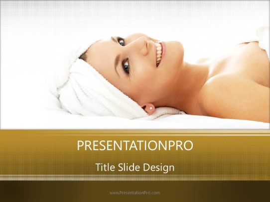 Spa Day PowerPoint Template title slide design