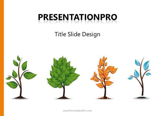 Season Of Change PowerPoint Template title slide design