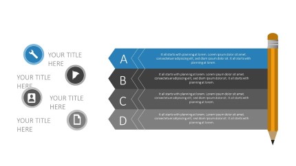 Pencil Choices PowerPoint Infographic pptx design