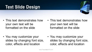 Animated Glowing Tech Blue Widescreen PowerPoint Template text slide design