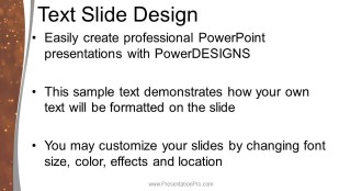 Red Textured Dust Widescreen PowerPoint Template text slide design