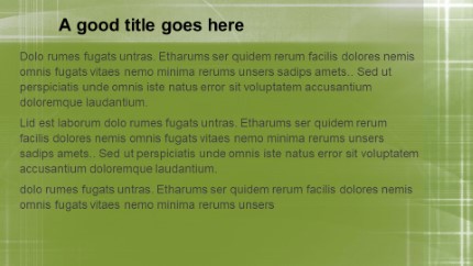 Paths Green Widescreen PowerPoint Template text slide design