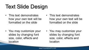 Blue Streaks Curve Widescreen PowerPoint Template text slide design