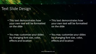Light Cascade Green Widescreen PowerPoint Template text slide design