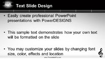 Music Notes 0190 Widescreen PowerPoint Template text slide design