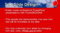 Blank Stop In Clouds Widescreen PowerPoint Template text slide design