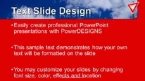 Yield In Clouds Widescreen PowerPoint Template text slide design
