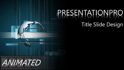 Globe 0056 Widescreen PowerPoint Template text slide design