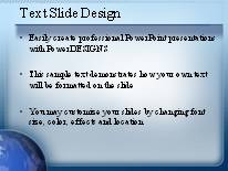 Animated Quarter Globe PowerPoint Template text slide design
