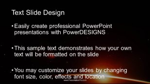 Planet Sunrise Widescreen PowerPoint Template text slide design