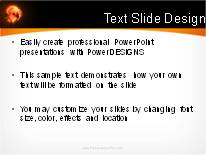 Animated Sunburst Glow Globe PowerPoint Template text slide design