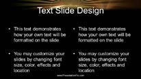 Golden World Rays Widescreen PowerPoint Template text slide design