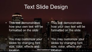 Keynote Effect - Fireworks Skyline PowerPoint Template text slide design