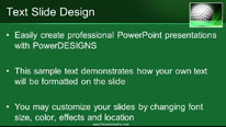 Golf 0023 Widescreen PowerPoint Template text slide design