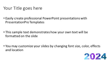 2024 Dots Widescreen PowerPoint Template text slide design
