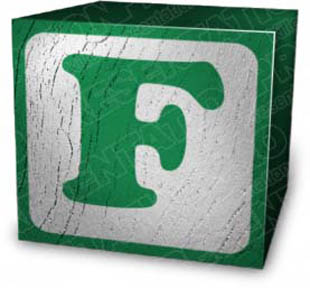 Download block f green PowerPoint Graphic and other software plugins for Microsoft PowerPoint