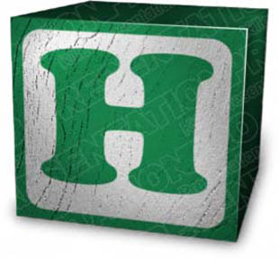 Download block h green PowerPoint Graphic and other software plugins for Microsoft PowerPoint