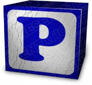 Download block p blue PowerPoint Graphic and other software plugins for Microsoft PowerPoint