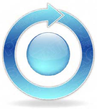 Download arrowcycle a 1light blue PowerPoint Graphic and other software plugins for Microsoft PowerPoint