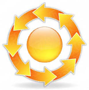 Download arrowcycle b 8orange PowerPoint Graphic and other software plugins for Microsoft PowerPoint