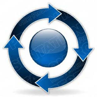 Download arrowcycle a 4blue PowerPoint Graphic and other software plugins for Microsoft PowerPoint