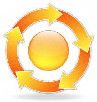 Download arrowcycle a 5orange PowerPoint Graphic and other software plugins for Microsoft PowerPoint