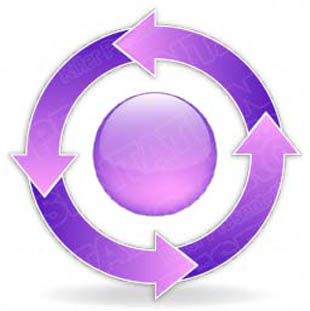 Download arrowcycle b 4purple PowerPoint Graphic and other software plugins for Microsoft PowerPoint