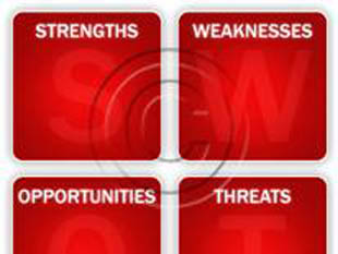 SWOT Analysis Red PPT PowerPoint picture photo
