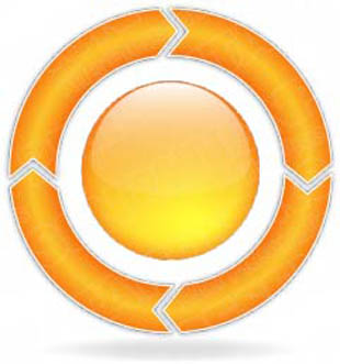 Download ChevronCycle A 4Orange PowerPoint Graphic and other software plugins for Microsoft PowerPoint