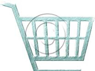 Shopping Cart Style Teal Color Pen PPT PowerPoint picture photo