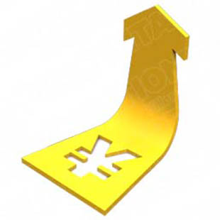 Download yen arrow up yellow PowerPoint Graphic and other software plugins for Microsoft PowerPoint