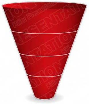Download cone down 4red PowerPoint Graphic and other software plugins for Microsoft PowerPoint