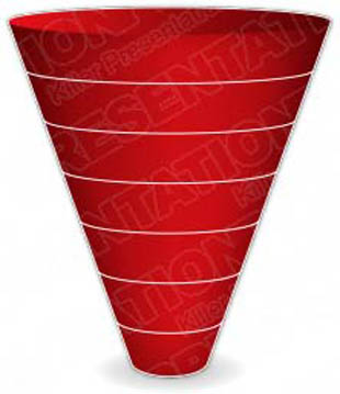 Download cone down 7red PowerPoint Graphic and other software plugins for Microsoft PowerPoint