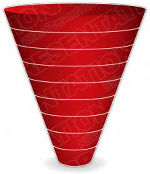 Download cone down 9red PowerPoint Graphic and other software plugins for Microsoft PowerPoint