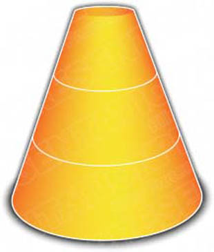 Download cone up 3orange PowerPoint Graphic and other software plugins for Microsoft PowerPoint