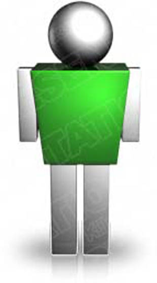 Download 3d man green PowerPoint Graphic and other software plugins for Microsoft PowerPoint
